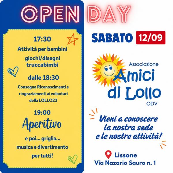 Poster for the Amici di Lollo Festival, September 2026